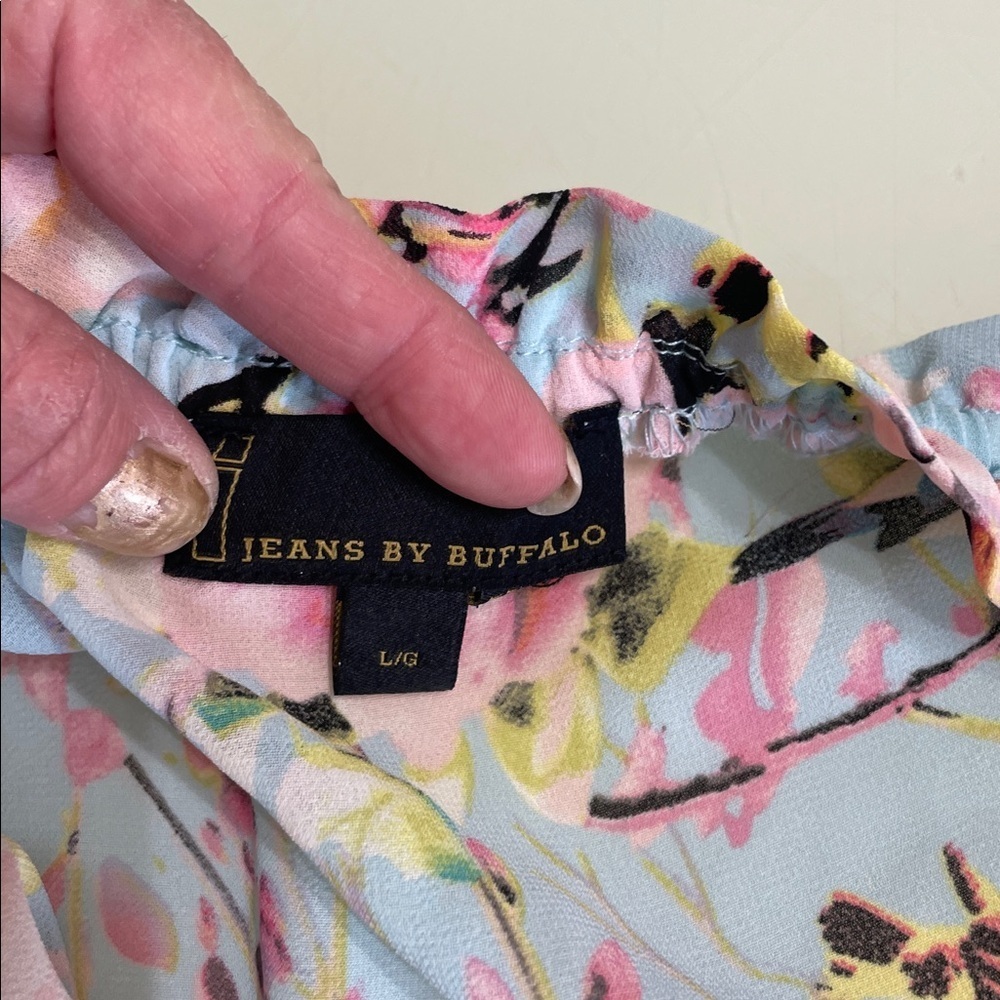 Jeans by Buffalo Floral Blouse - Pink and Blue - Picture 12 of 14